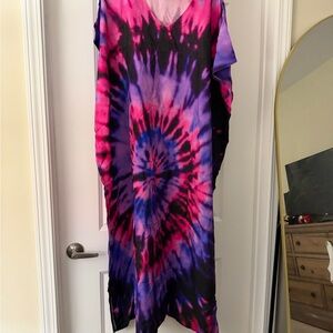 Vibrant Tie-Dye Maxi Dress